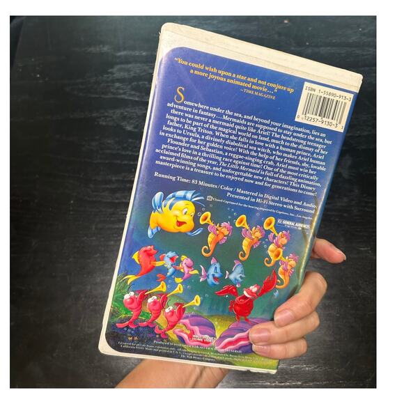 VHS - Disney The Little Mermaid- Disney with case- good condition- some wear 89 - Picture 3 of 5